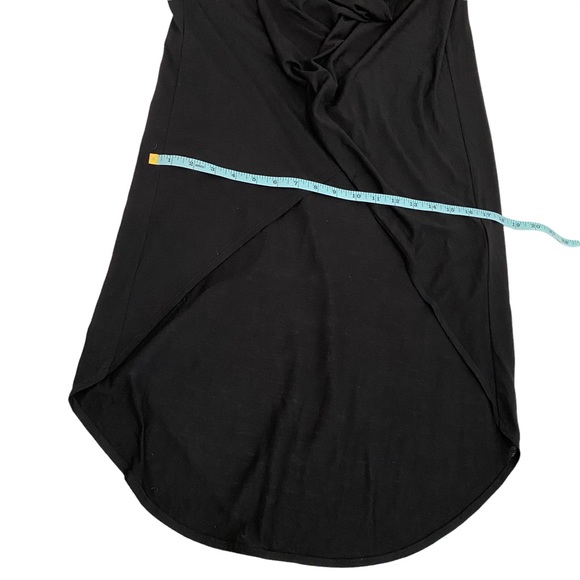 Xhilaration Black Drape Neck Criss Cross Front Crochet Open Back Dress, Size M - Picture 7 of 9